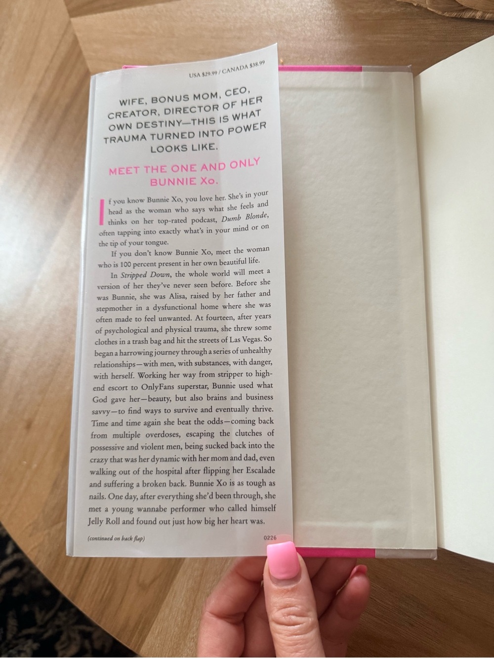 Bunnie XO "Stripped Down" Hardcover Book - Pink & White Cover - Picture 10 of 10
